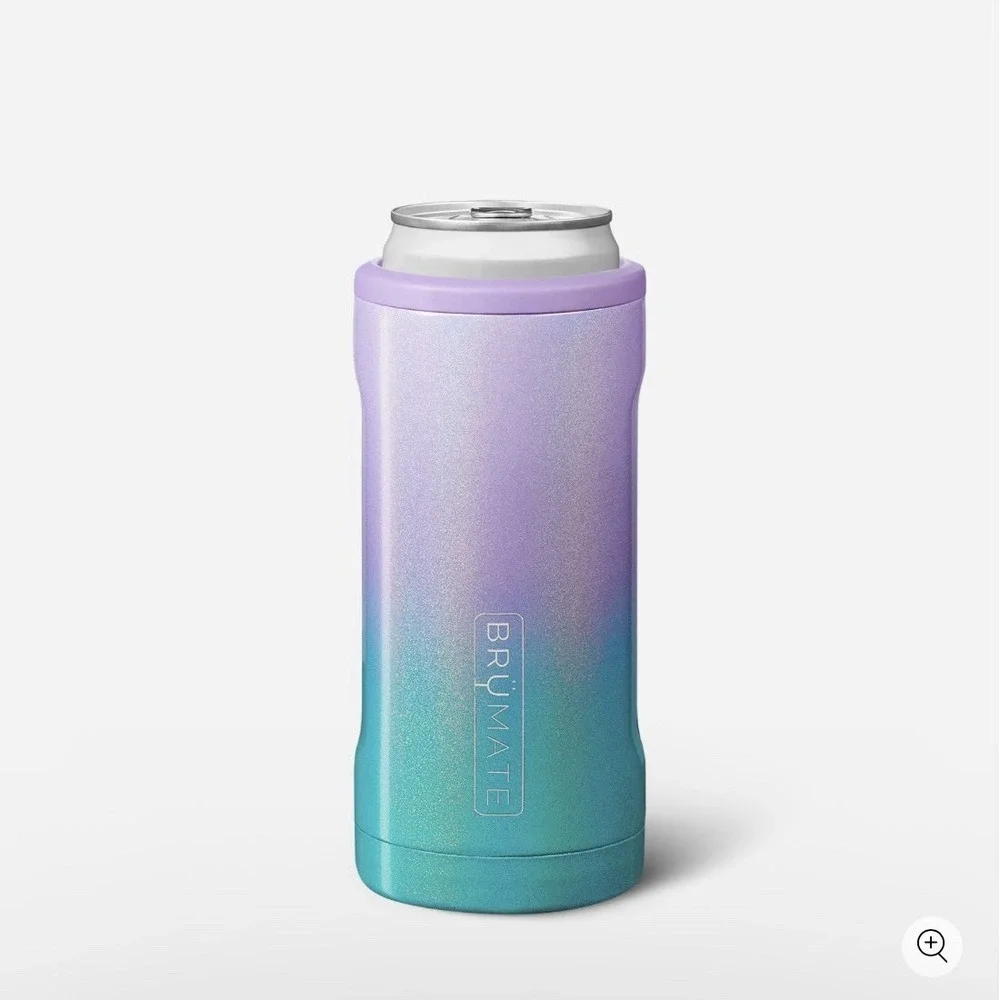 BrüMate Hopsulator Slim Glitter Mermaid 12oz Can Cooler Tumbler Shimmer